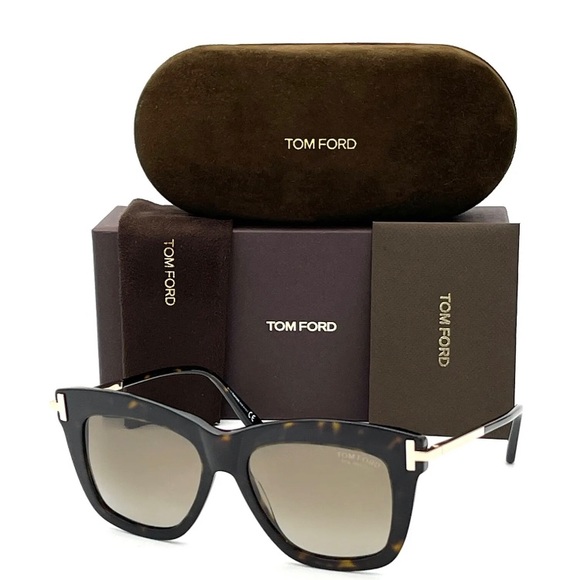 Tom Ford DASHA FT0822 52H  Dark Havana / Brown Polarized 52mm Sunglasses TF0822 - Picture 1 of 5